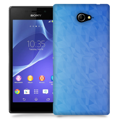 Skal till Sony Xperia M2 - Prismor - Blå