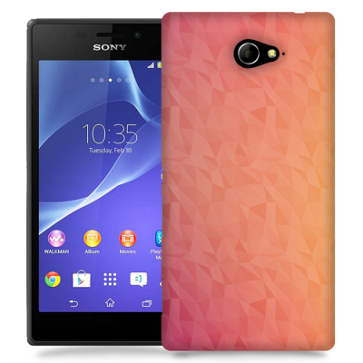 Skal till Sony Xperia M2 - Prismor - Rosa/Orange