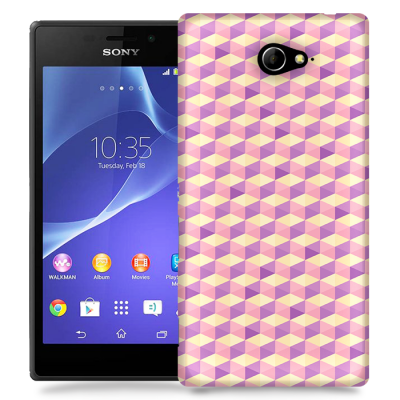 Skal till Sony Xperia M2 - Pyramider Lila