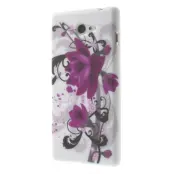 Skal till Sony Xperia M2 - Röd blomma