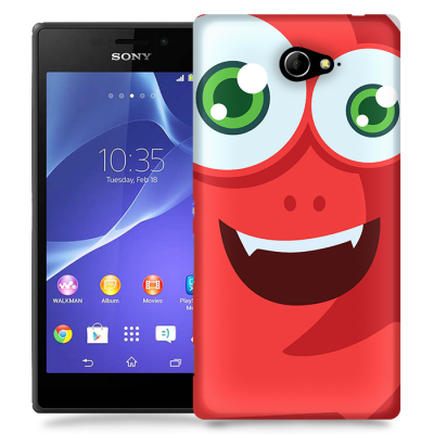 Skal till Sony Xperia M2 - Rött monster