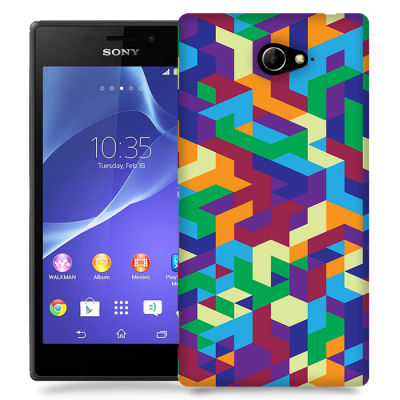 Skal till Sony Xperia M2 - Retro mönster