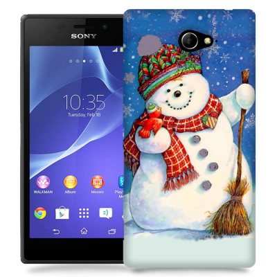 Skal till Sony Xperia M2 - Snögubbe