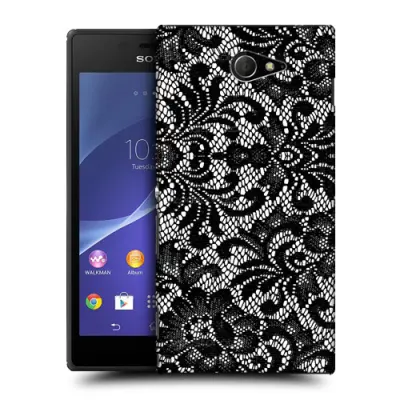 Skal till Sony Xperia M2 - Svart spets