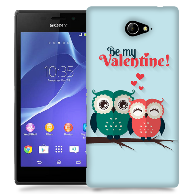 Skal till Sony Xperia M2 - Ugglor - Be my valentine