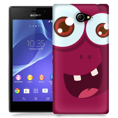 Skal till Sony Xperia M2 - Vinrött monster
