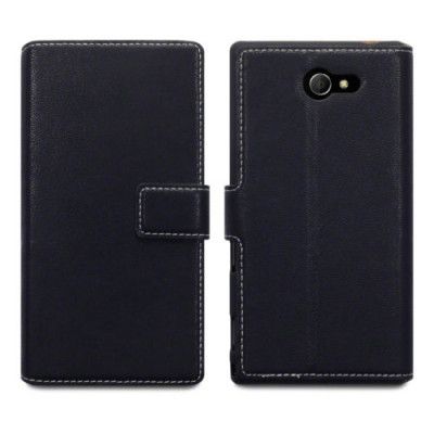 Slim Plånboksfodral till Sony Xperia M2 - Svart