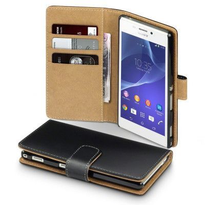 Terrapin Plånboksfodral till Sony Xperia M2 - Svart