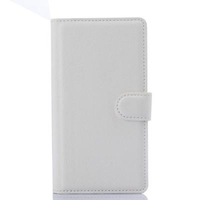 Litchi Plånboksfodral till Sony Xperia M4 Aqua - Vit
