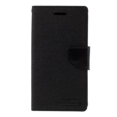 Mercury Canvas Plånboksfodral till Sony Xperia M4 Aqua - Svart