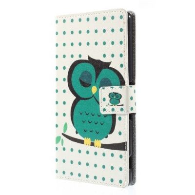 Plånboksfodral till Sony Xperia M4 Aqua - Sovande Uggla