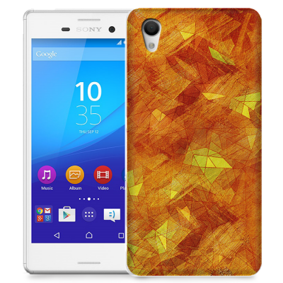 Skal till Sony Xperia M4 Aqua - Borstat - Röd/Orange