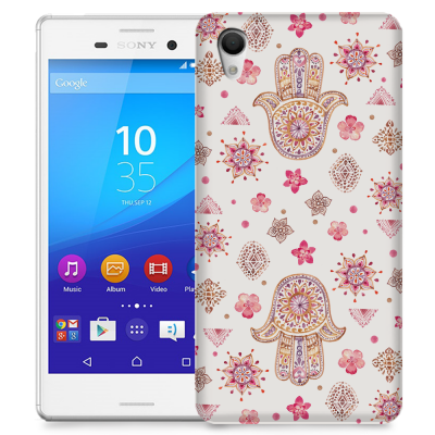 Skal till Sony Xperia M4 Aqua - Fatimas hand - blommor