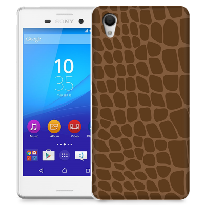 Skal till Sony Xperia M4 Aqua - Fläckar - Brun