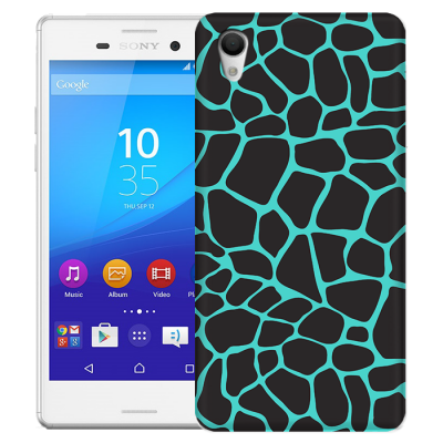 Skal till Sony Xperia M4 Aqua - Gepard - Neonblå