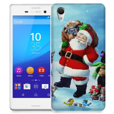 Skal till Sony Xperia M4 Aqua - Glad Jultomte
