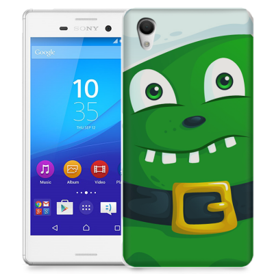 Skal till Sony Xperia M4 Aqua - Grönt slajm-monster