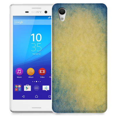 Skal till Sony Xperia M4 Aqua - Grunge texture - Gul