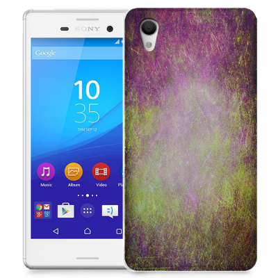 Skal till Sony Xperia M4 Aqua - Grunge texture - Lila