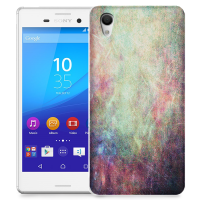 Skal till Sony Xperia M4 Aqua - Grunge texture - Ljusblå
