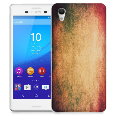 Skal till Sony Xperia M4 Aqua - Grunge texture - Orange