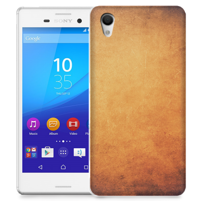 Skal till Sony Xperia M4 Aqua - Grunge texture - Orange