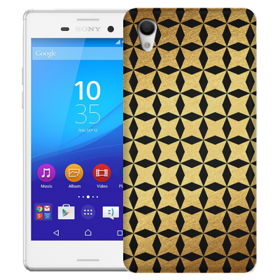 Skal till Sony Xperia M4 Aqua - Gyllene stjärnor