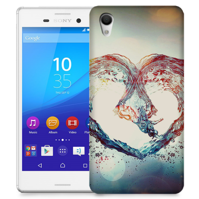 Skal till Sony Xperia M4 Aqua - Hjärta - Vatten