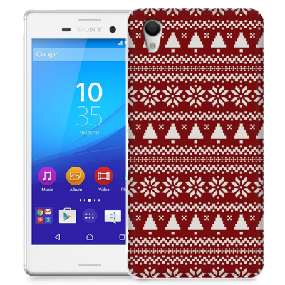 Skal till Sony Xperia M4 Aqua - Juldekor - Granar