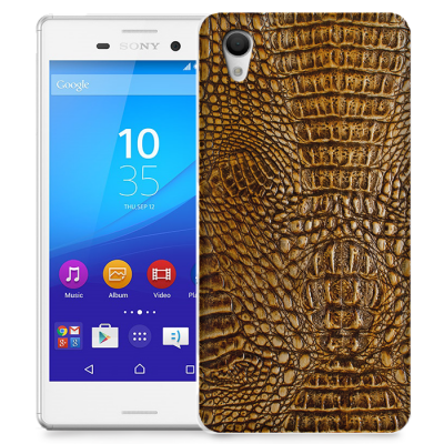 Skal till Sony Xperia M4 Aqua - Krokodilskinn