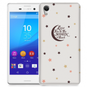 Skal till Sony Xperia M4 Aqua - Love you to the moon and back - Brun