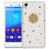 Skal till Sony Xperia M4 Aqua - Love you to the sun and back - Beige