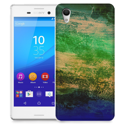 Skal till Sony Xperia M4 Aqua - Målning - Grön