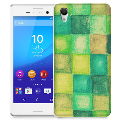 Skal till Sony Xperia M4 Aqua - Målning - Rutor