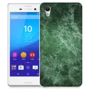 Skal till Sony Xperia M4 Aqua - Marble - Grön