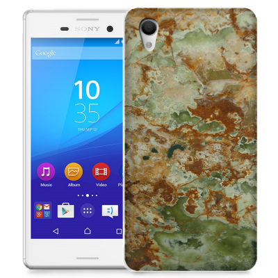 Skal till Sony Xperia M4 Aqua - Marble - Grön/Brun