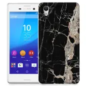 Skal till Sony Xperia M4 Aqua - Marble - Svart
