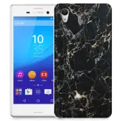 Skal till Sony Xperia M4 Aqua - Marble - Svart
