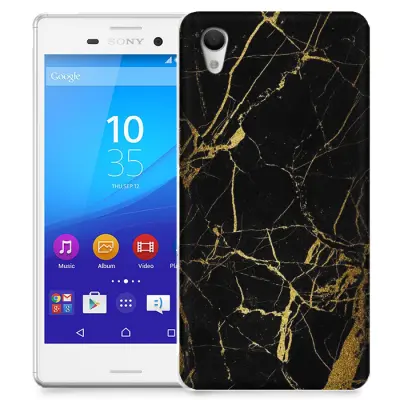 Skal till Sony Xperia M4 Aqua - Marble - Svart