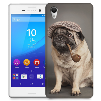 Skal till Sony Xperia M4 Aqua - Mops med keps