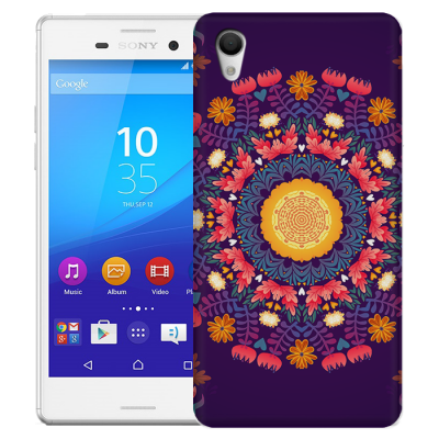 Skal till Sony Xperia M4 Aqua - Orientalisk blomma