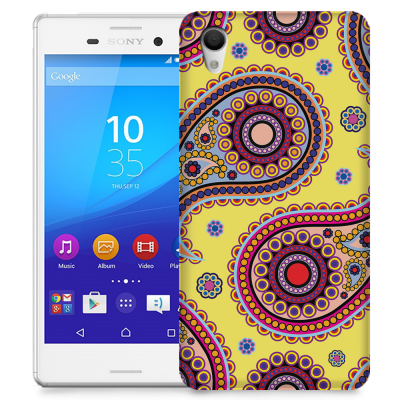Skal till Sony Xperia M4 Aqua - Orientalisk - Gul