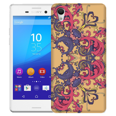 Skal till Sony Xperia M4 Aqua - Orientaliska blommor