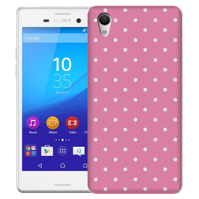 Skal till Sony Xperia M4 Aqua - Polka - Lila