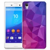 Skal till Sony Xperia M4 Aqua - Polygon - Lila
