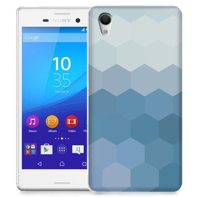 Skal till Sony Xperia M4 Aqua - Prismor - Blå
