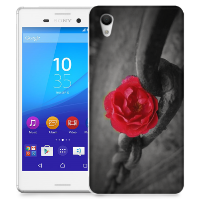 Skal till Sony Xperia M4 Aqua - Röd ros