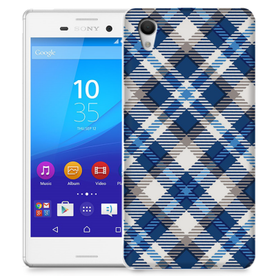 Skal till Sony Xperia M4 Aqua - Randigt och rutigt