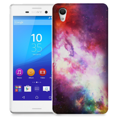 Skal till Sony Xperia M4 Aqua - Rymden - Lila