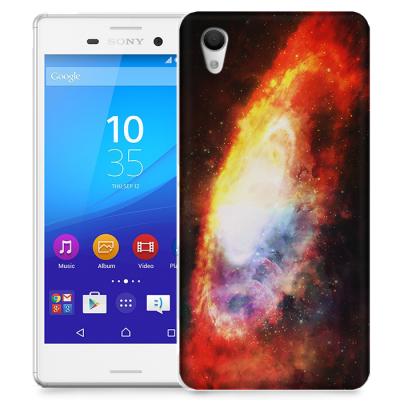Skal till Sony Xperia M4 Aqua - Rymden - Röd